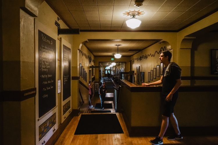 Adaptive Reuse Project a Renovated Historic Elementary School Kennedy School by McMenamins